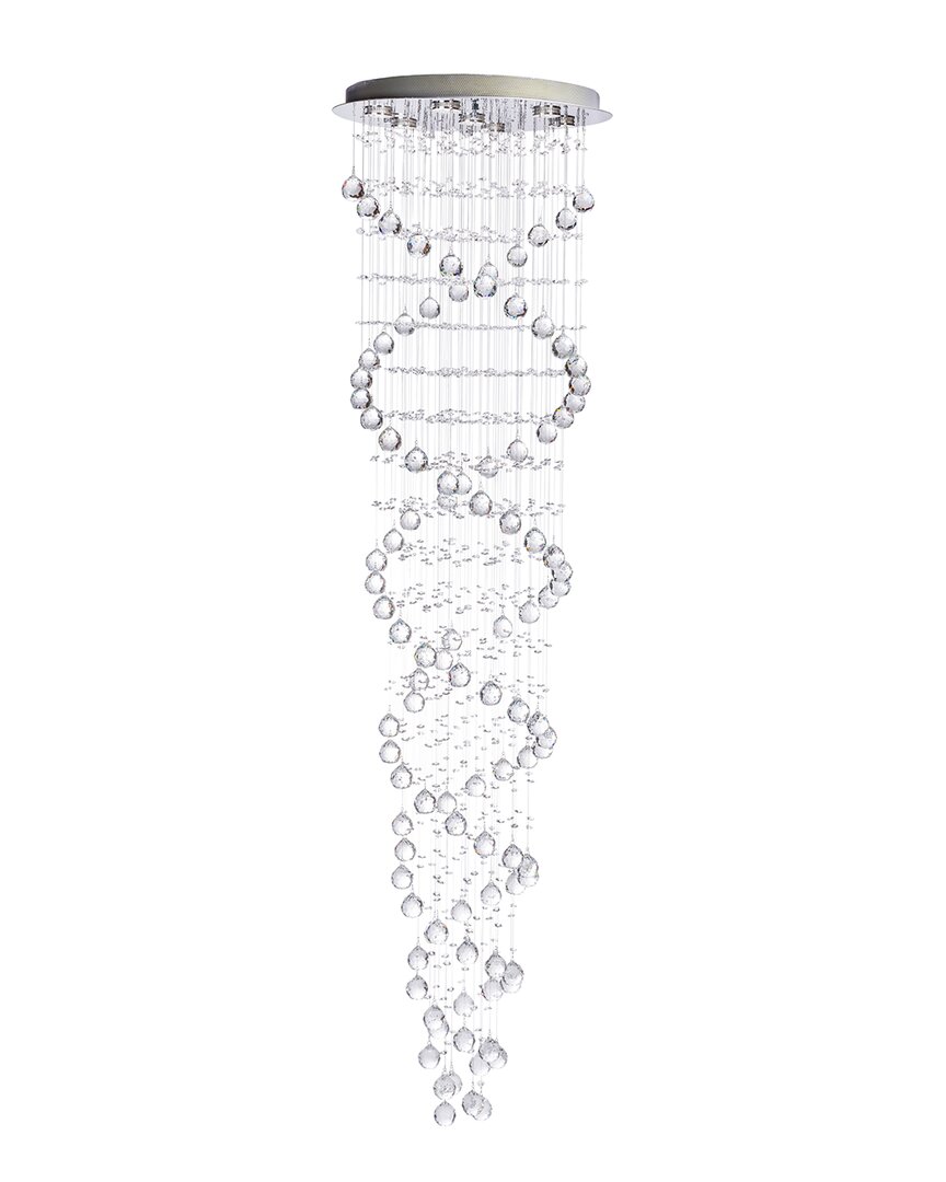 Finesse Decor Crystal Chandelier Double Helix In Silver