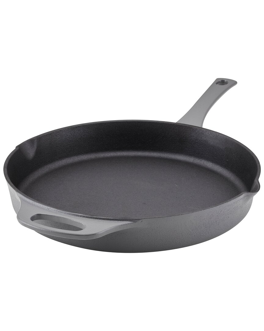 Rachael Ray Nitro Cast Iron 10" Skillet In Grey