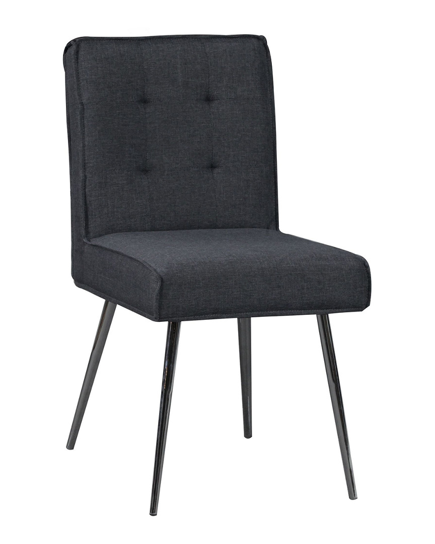 Linon Austin Dark Gray Set Of 2 Chairs