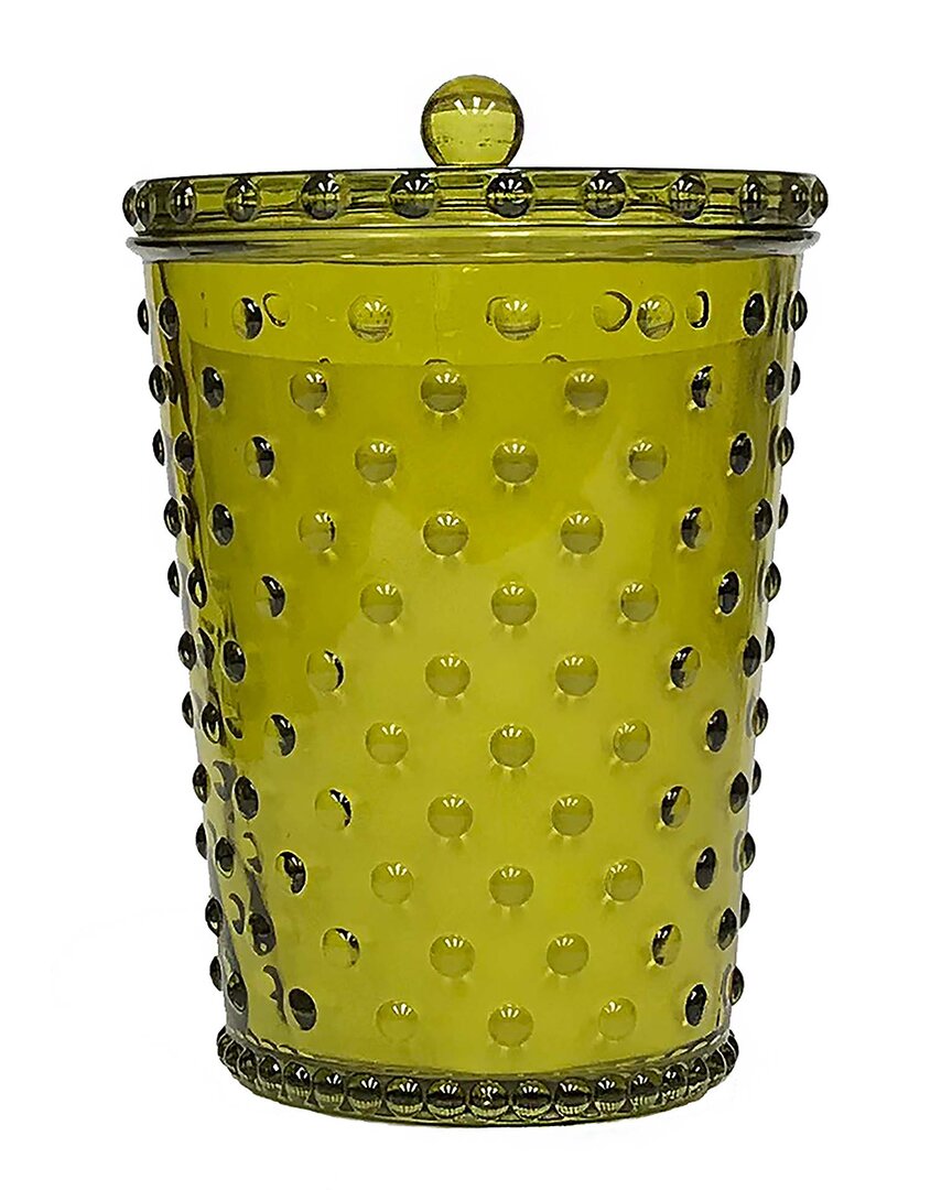 Simpatico Grande Fir & Grapefruit Hobnail Glass Candle In Yellow