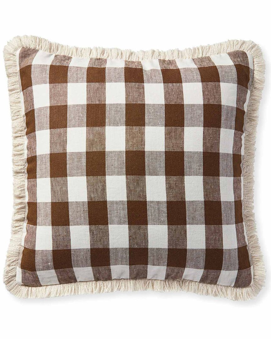 SERENA & LILY SERENA & LILY CLASSIC LINEN GINGHAM PILLOW COVER