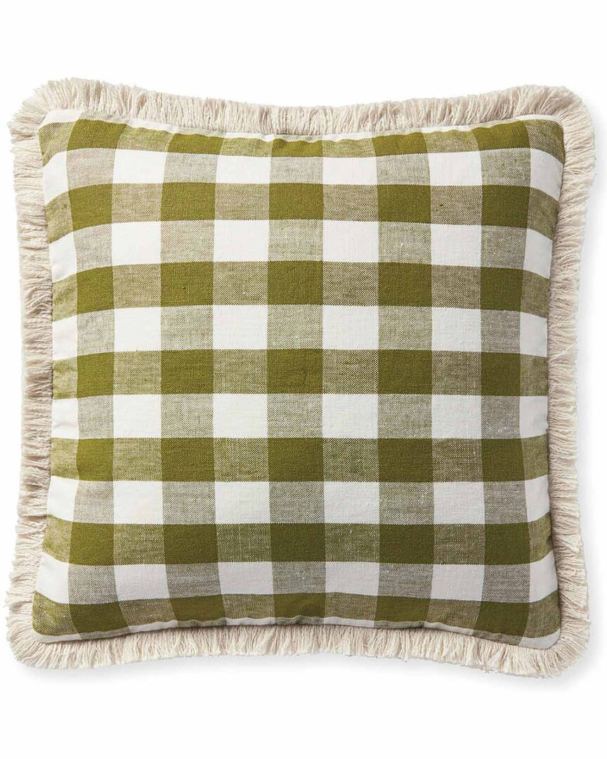 Shop Serena & Lily Classic Linen Gingham Pillow Cover