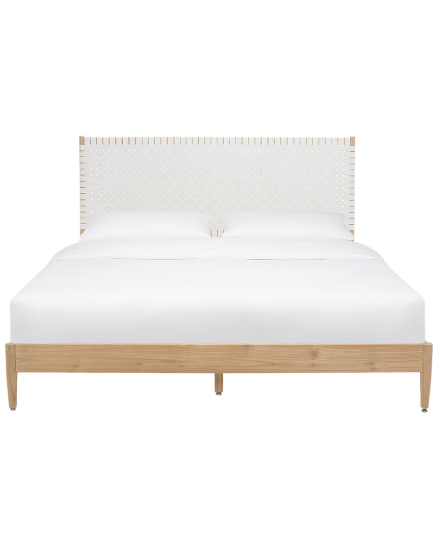 Safavieh Cassity Leather-headboard Bed