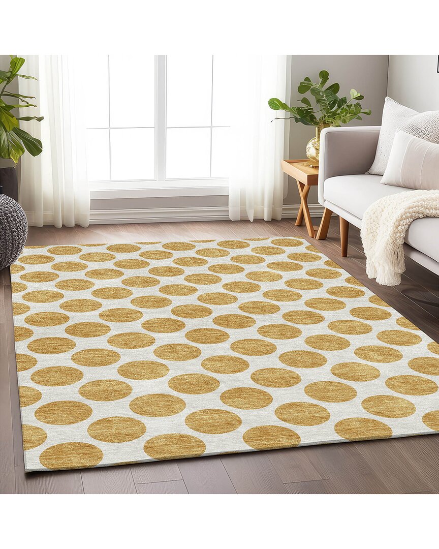 Addison Rugs Premium Washable Area Rug In Gold