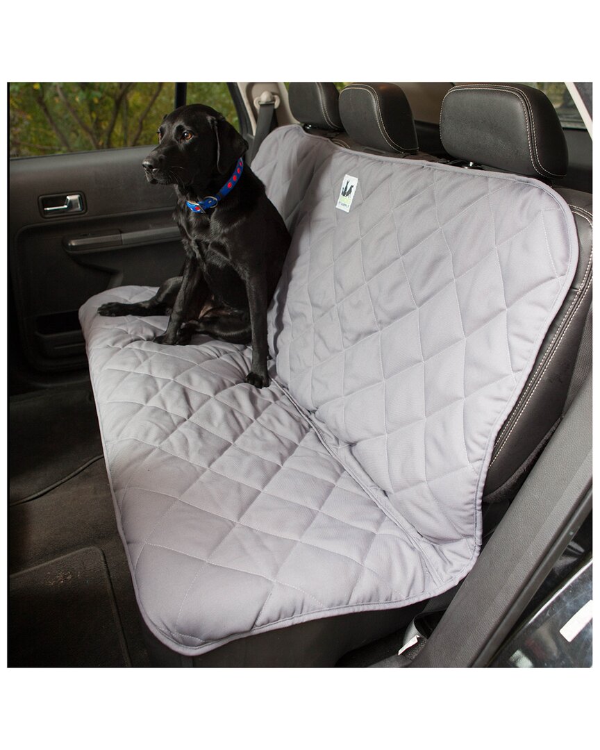 3 Dog Pet Supply Quilted Back Seat Protector In Grey