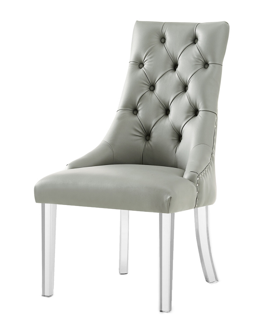Inspired Home Dnu Set Of 2  Hester Dining Chairs In Gray