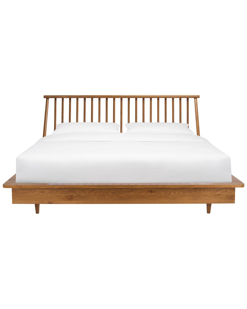 Safavieh Couture Cassius Queen Wood Spindle Bed In Brown