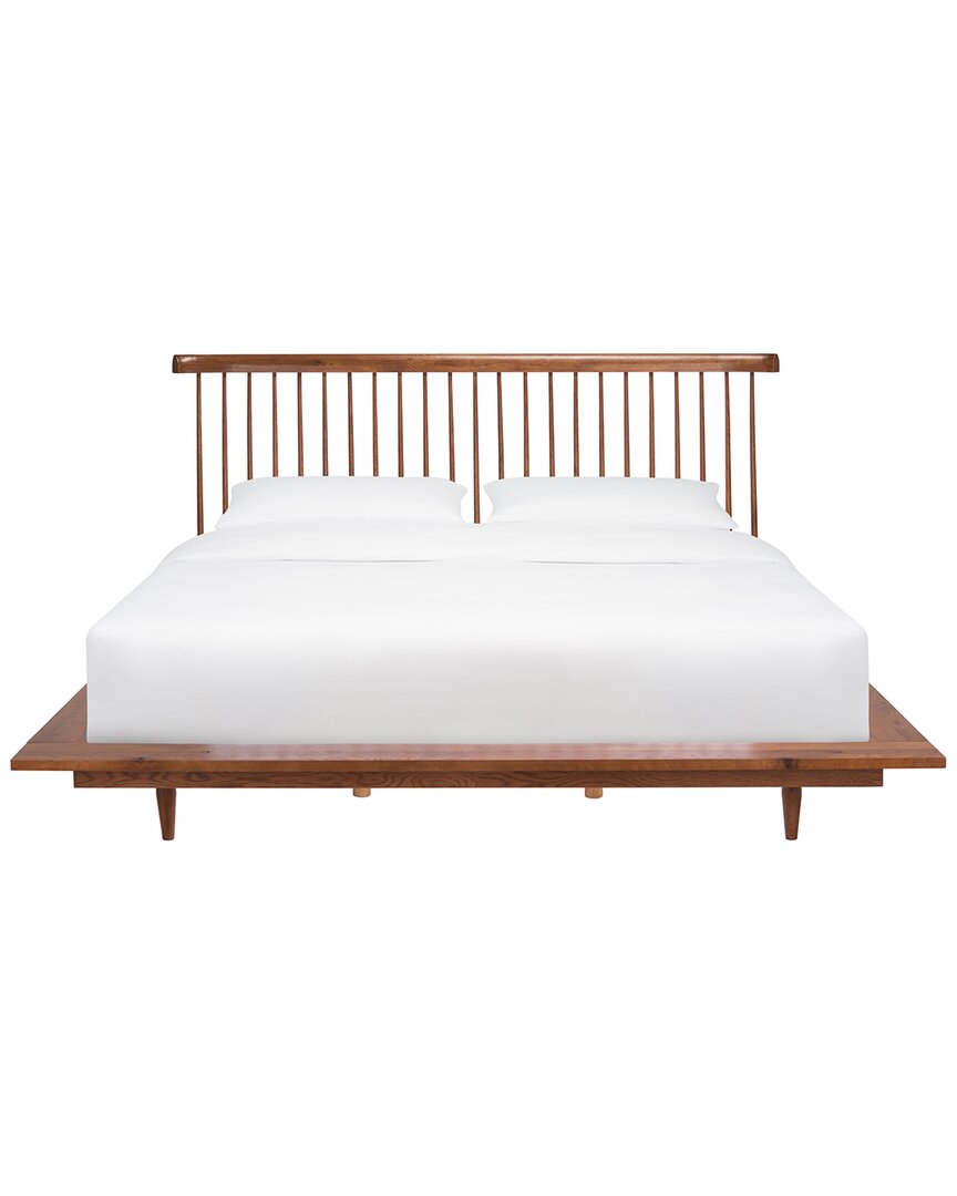 Safavieh Couture Cassius Wood Spindle Bed In Brown