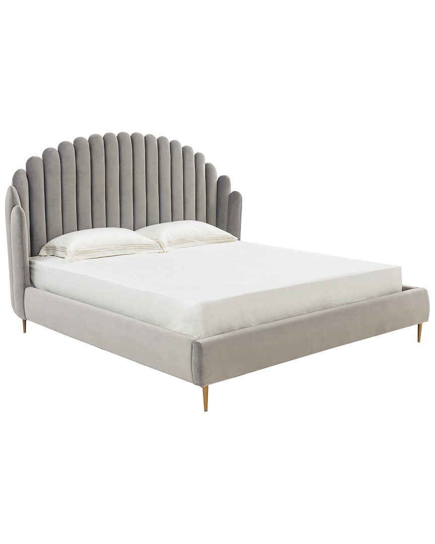 Safavieh Couture Rosabella Channel Tufted Bed In Grey