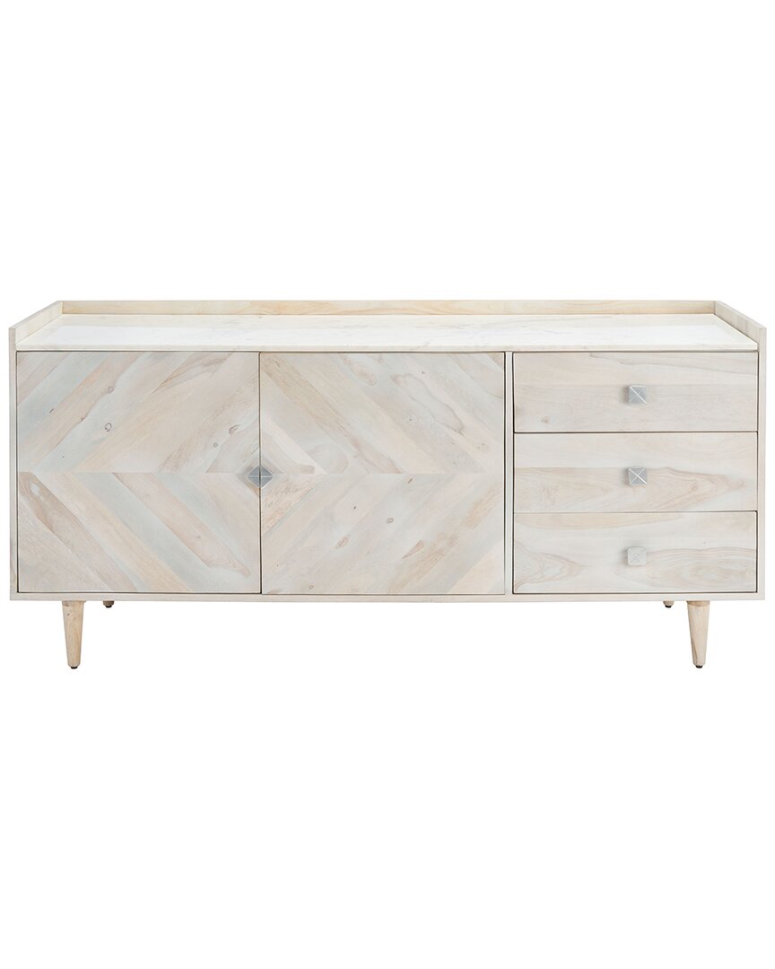 Safavieh Couture Cora Rose Herringbone Sideboard In White