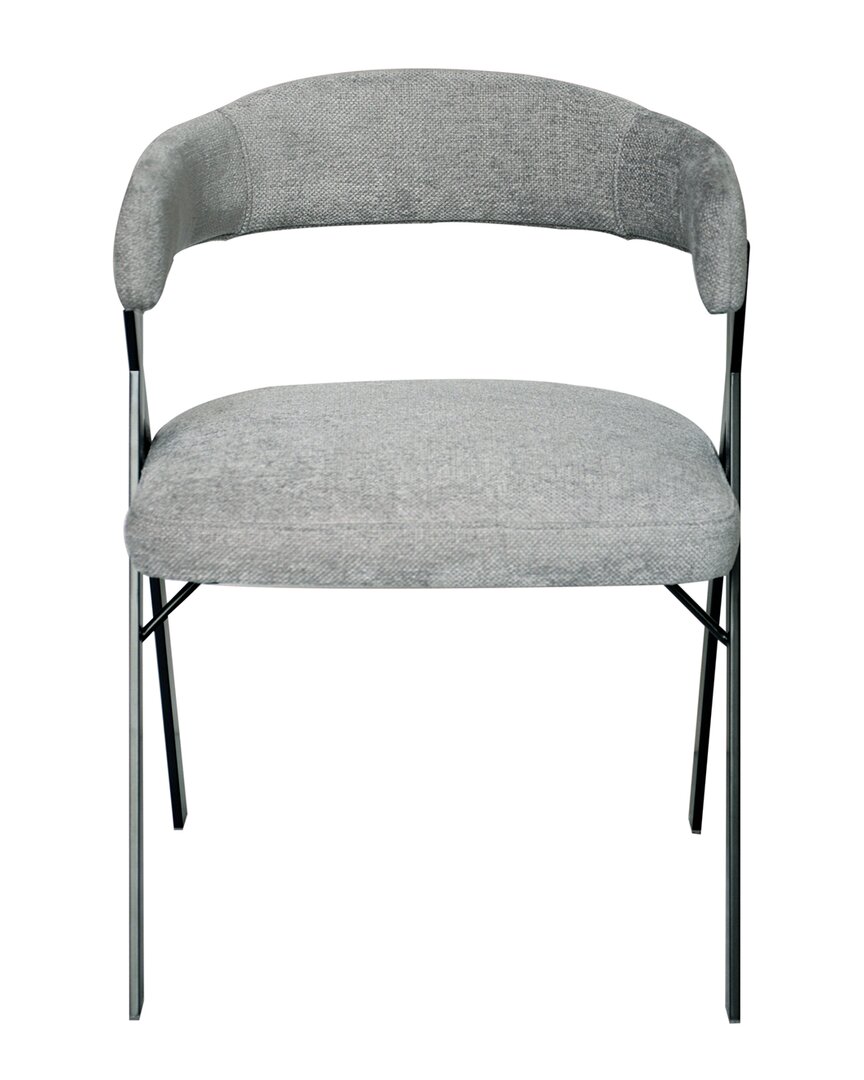 Safavieh Couture Izzy Chenille Dining Chair In Grey