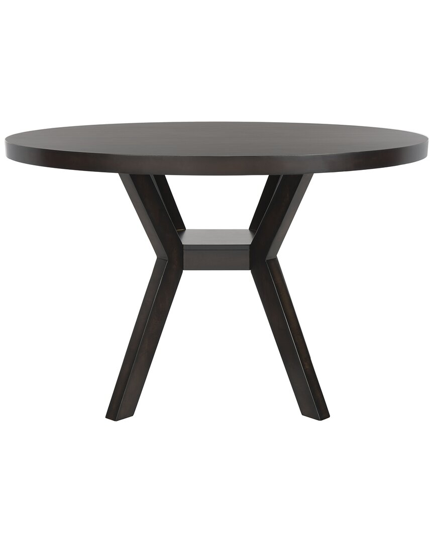 Safavieh Couture Luis Round Wood Dining Table In Black