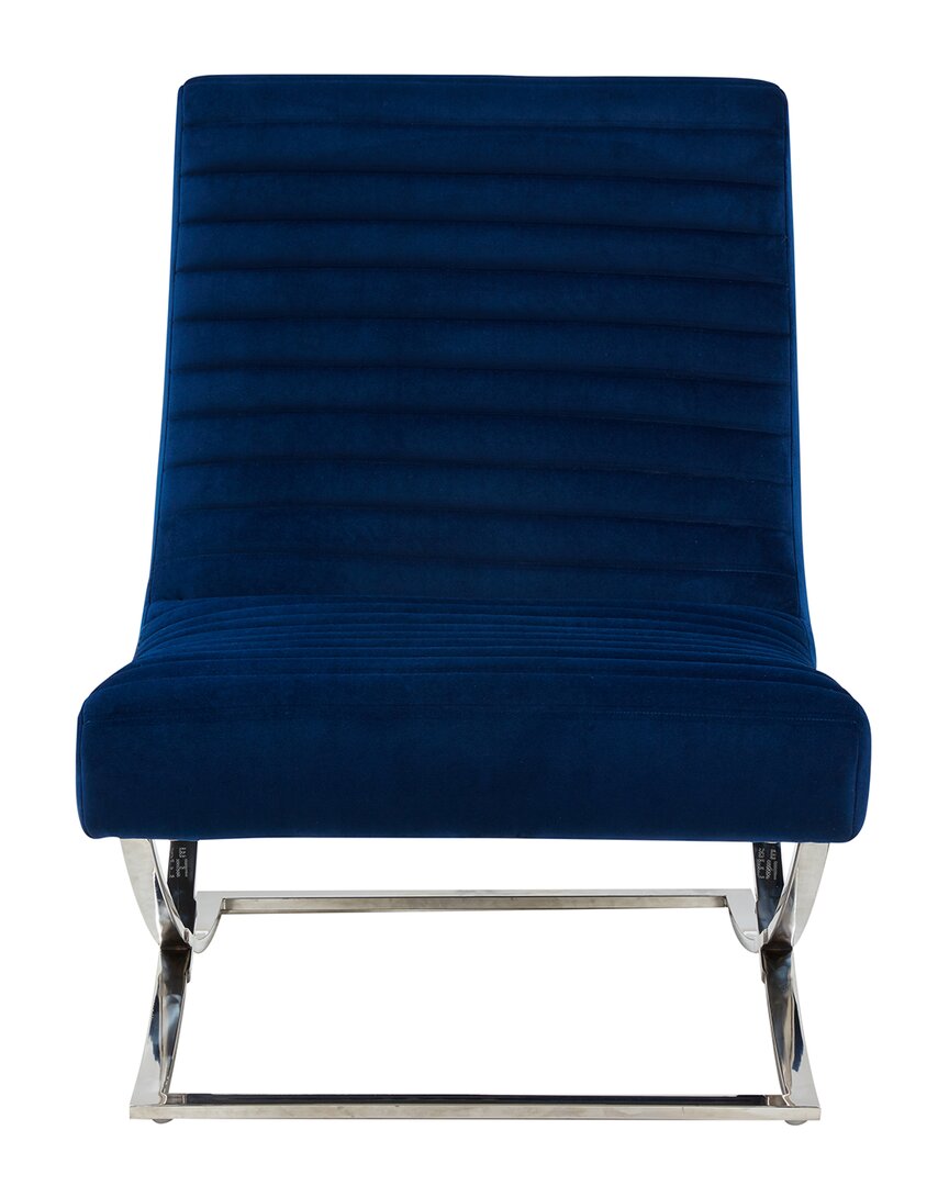 Safavieh Couture Ramsay Tufted Velvet Accent Chair In Navy