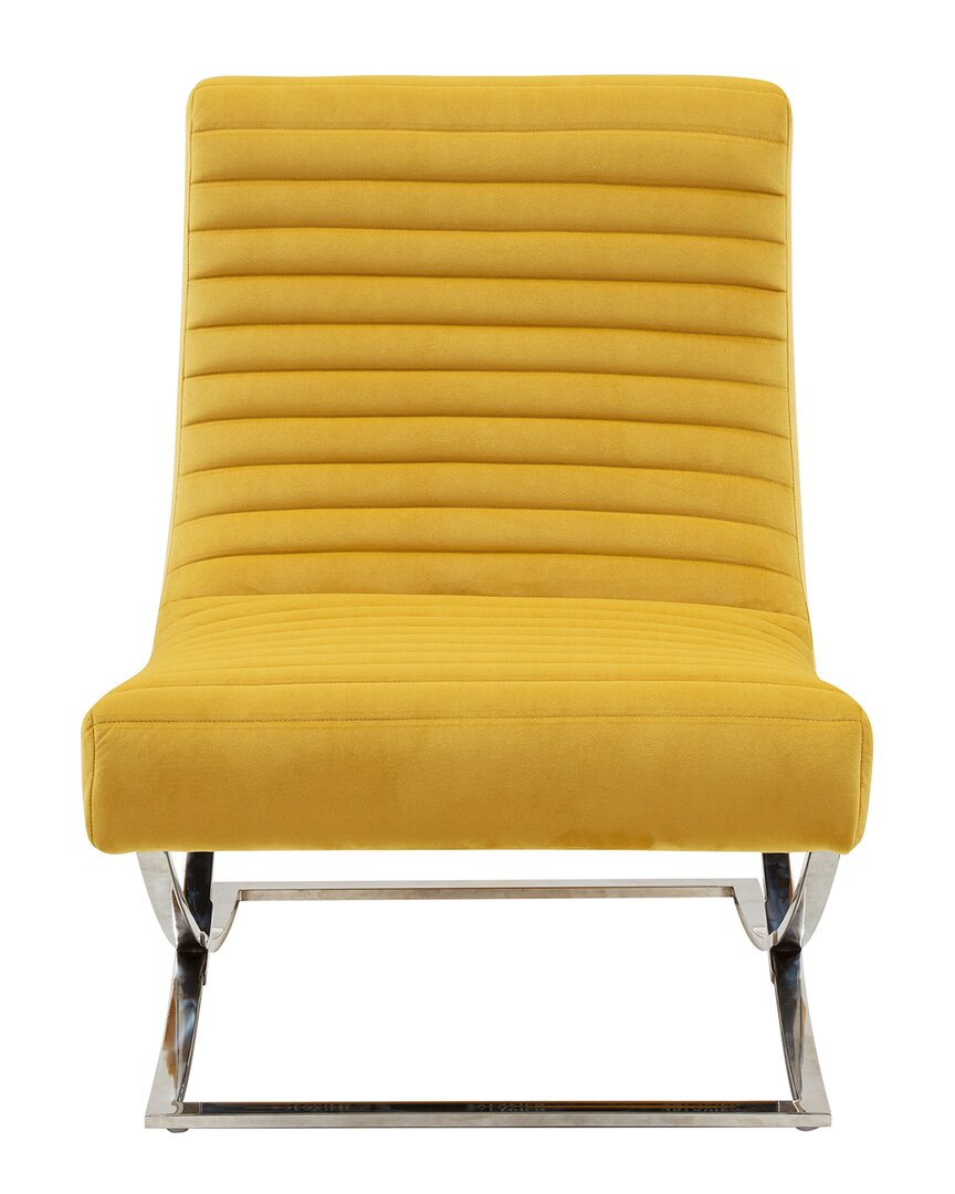 Safavieh Couture Ramsay Tufted Velvet Accent Chair In Yellow