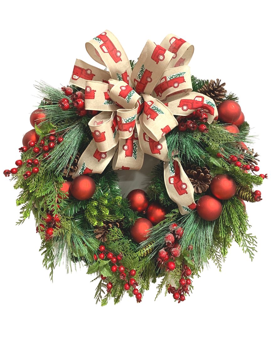 Creative Displays 26in Holiday Wreath In Red