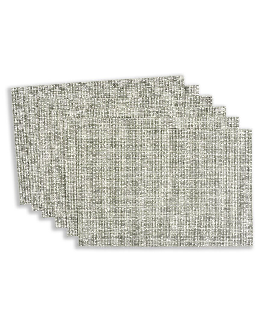 Kaf Home Set Of 6 Bow Knot Textiline Placemats In Brown