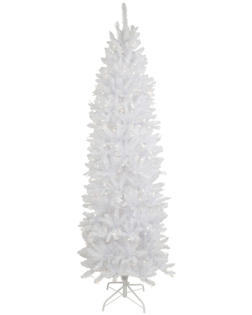 NORTHLIGHT NORTHLIGHT 9FT PRE-LIT RAPIDS WHITE PINE PENCIL ARTIFICIAL CHRISTMAS TREE