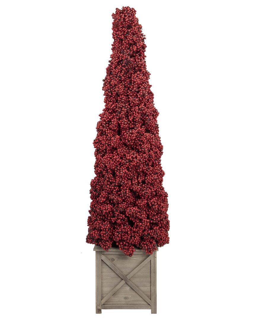 NORTHLIGHT NORTHLIGHT 50IN ARTIFICIAL BERRY CONE POTTED CHRISTMAS TOPIARY