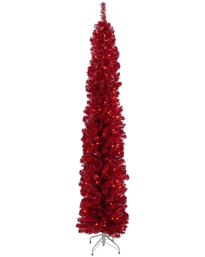 Northlight 6ft Pre-lit Pencil Red Artificial Christmas Tree