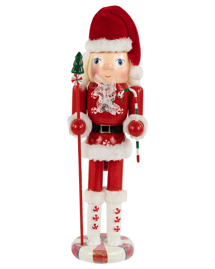 Northlight 13.75in Peppermint Twist Mrs. Claus Nutcracker