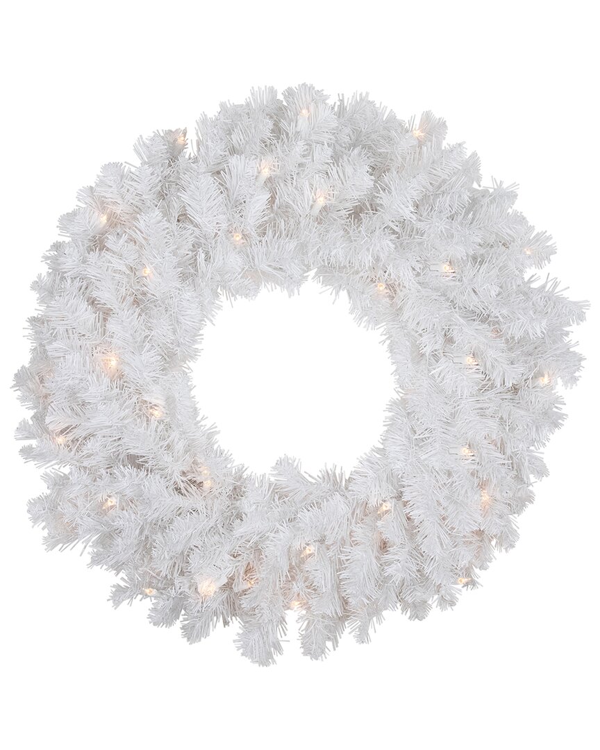 Shop Northlight Pre-lit Snow White Artificial Christmas Wreath