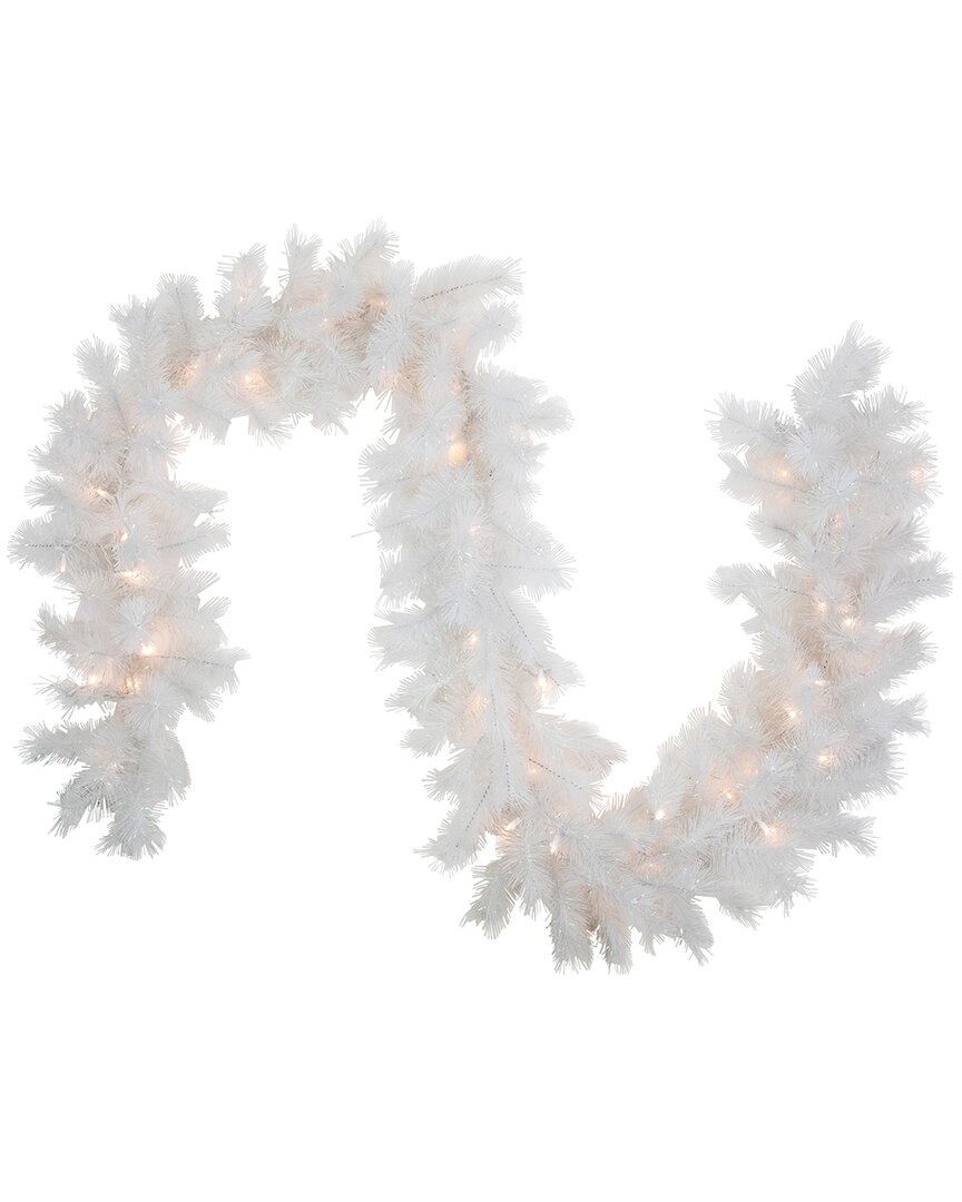 Northlight 9ft Pre-lit White Alaskan Pine Artificial Christmas Garland