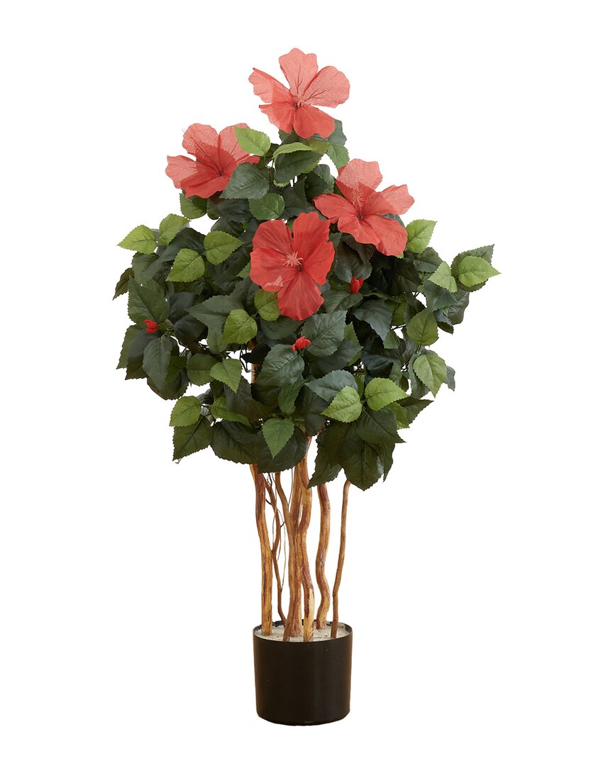 Nearly Natural 3ft Artificial Hibiscus Tree In Green