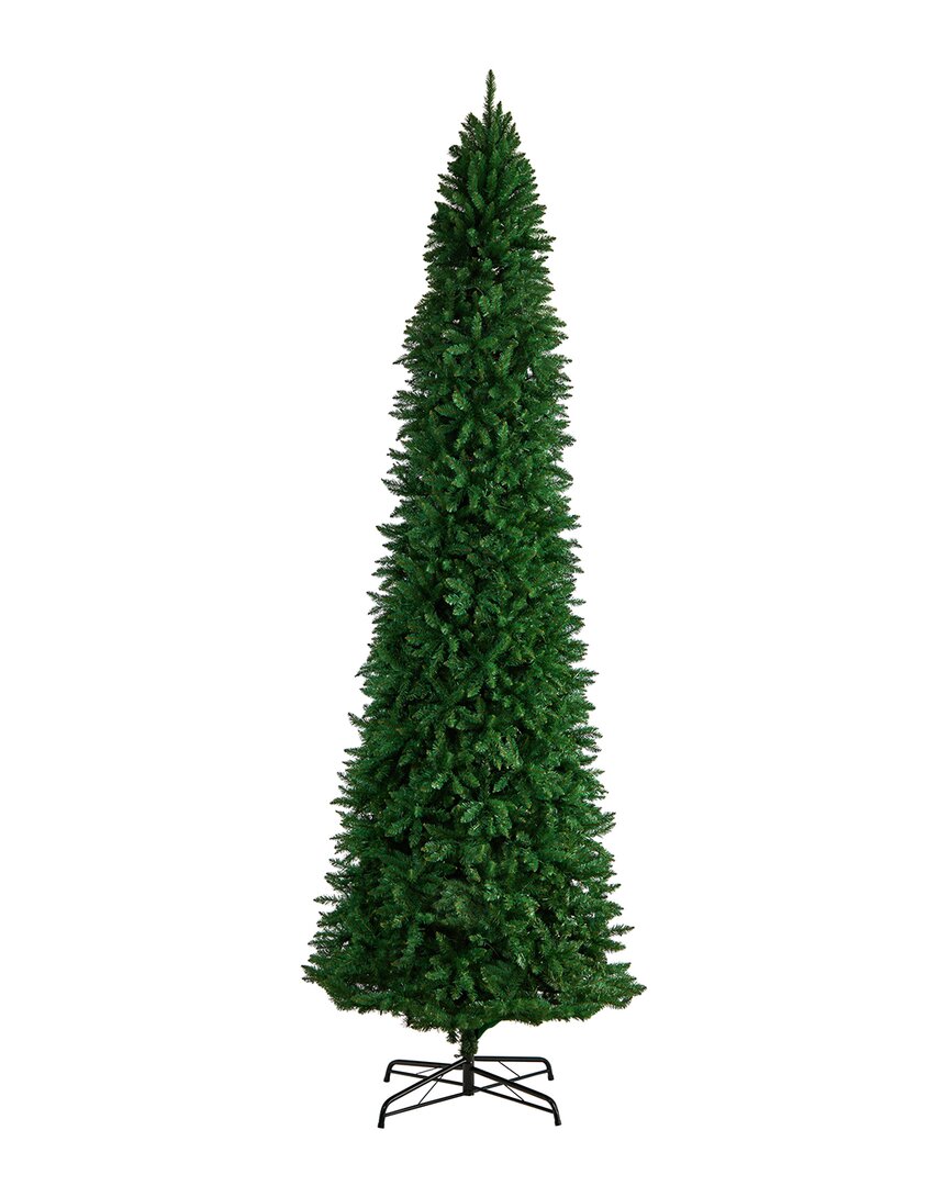 Nearly Natural 12ft Slim Green Mountain Pine Artificial Christmas Tree With 3235 Bendable Branches