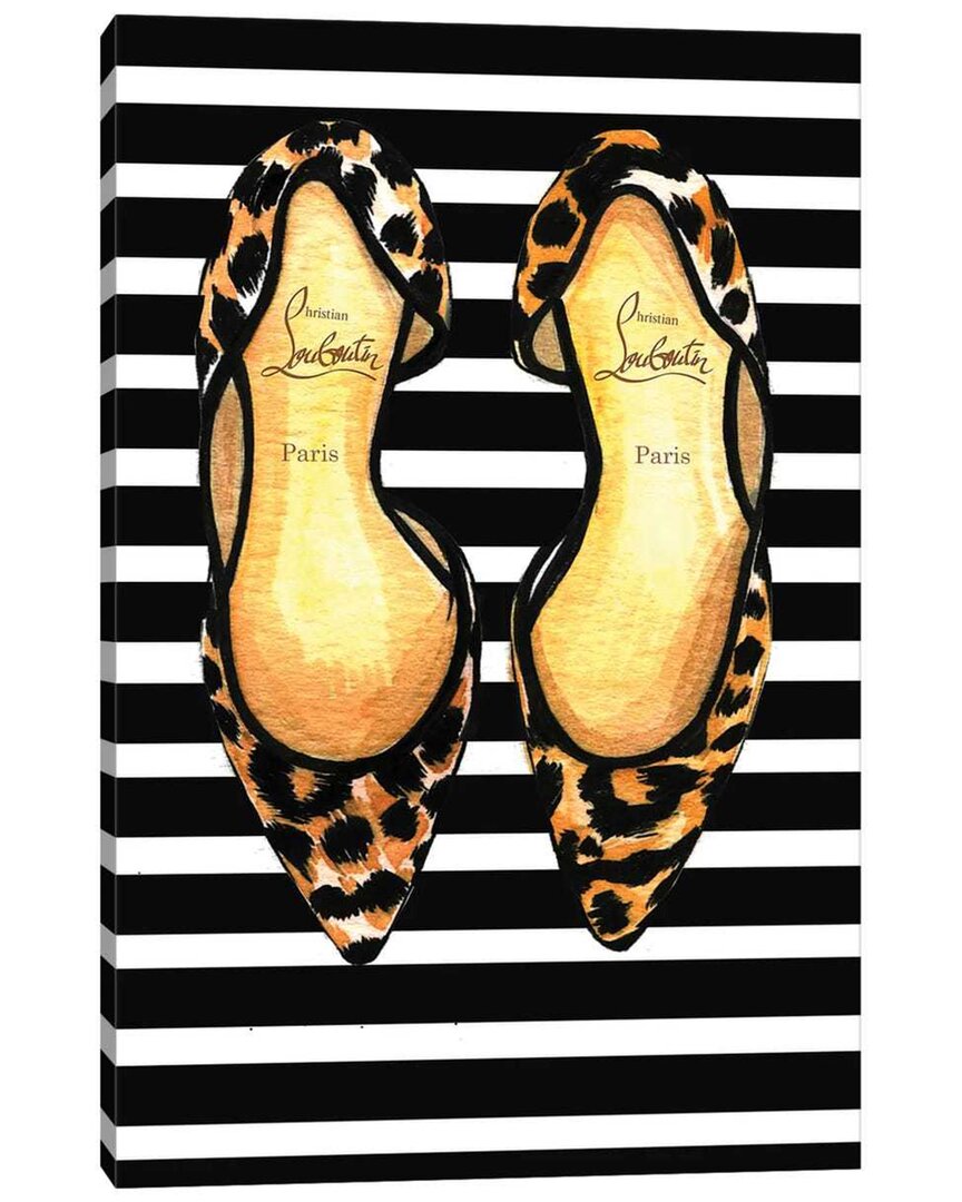 Icanvas Christian Louboutin And Stripes By Rongrong Devoe Wall Art