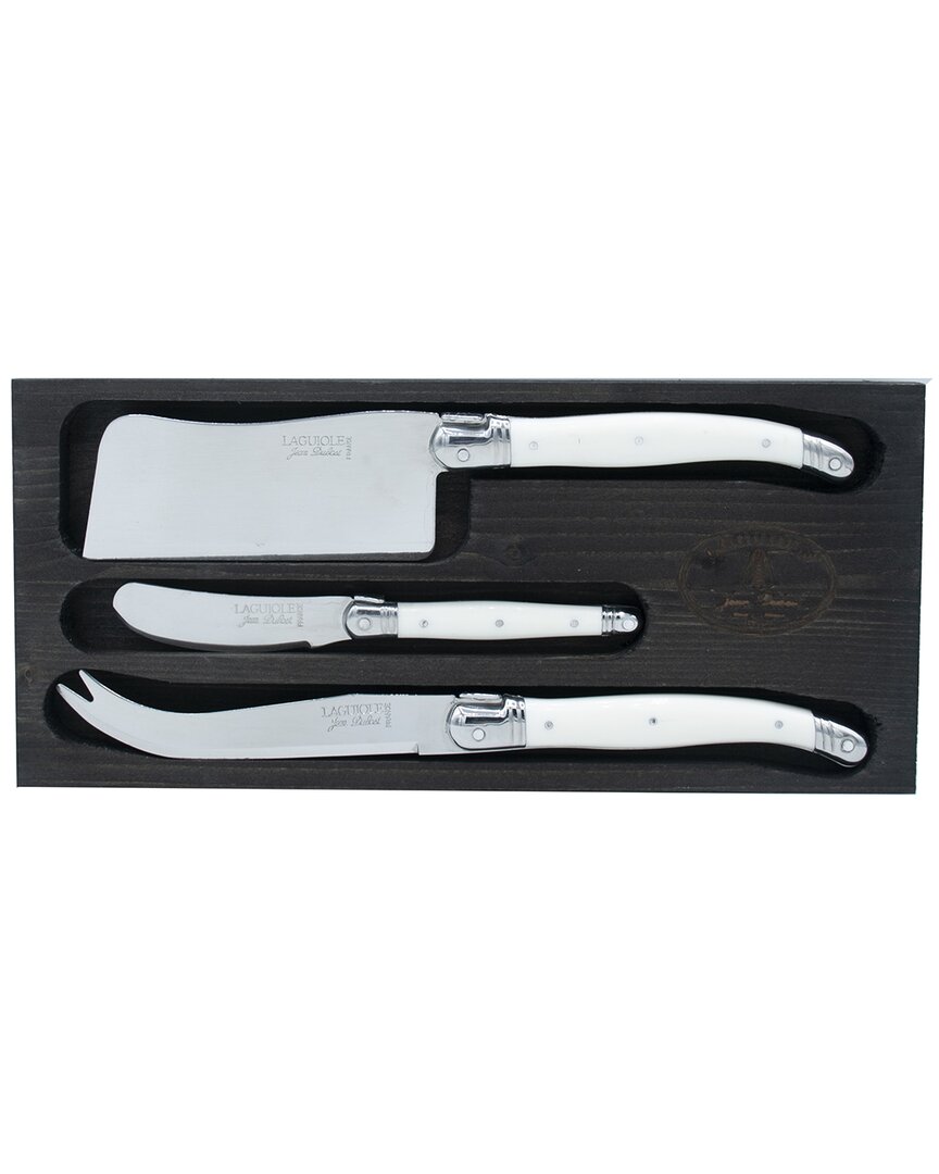 Jean Dubost 3pc Cheese Set In White