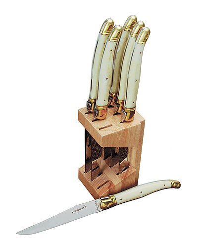 Jean Dubost 6 Knives in Block