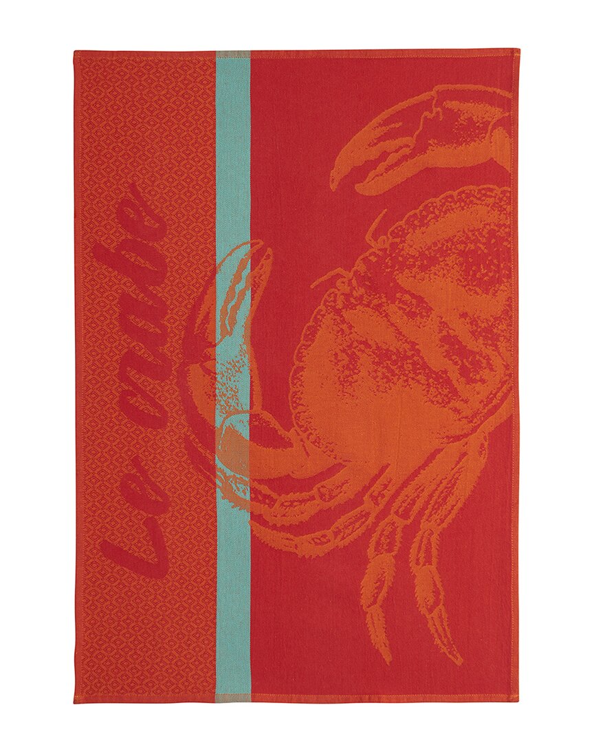 Coucke Crab Tea Towels (set Of 2) In Red