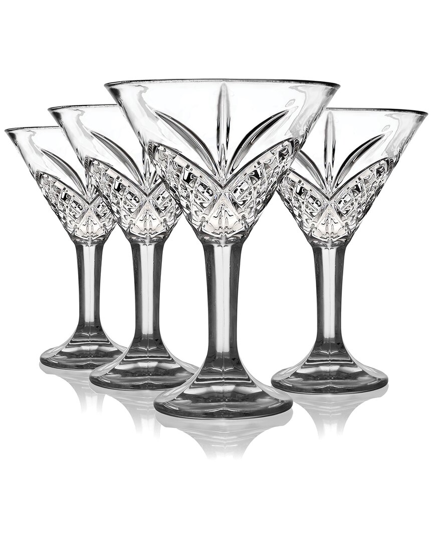Shop Godinger Set Of 4 Dublin Crystal Martini Glasses