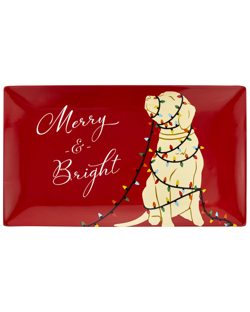 Godinger Merry & Bright Ceramic Serving Tray
