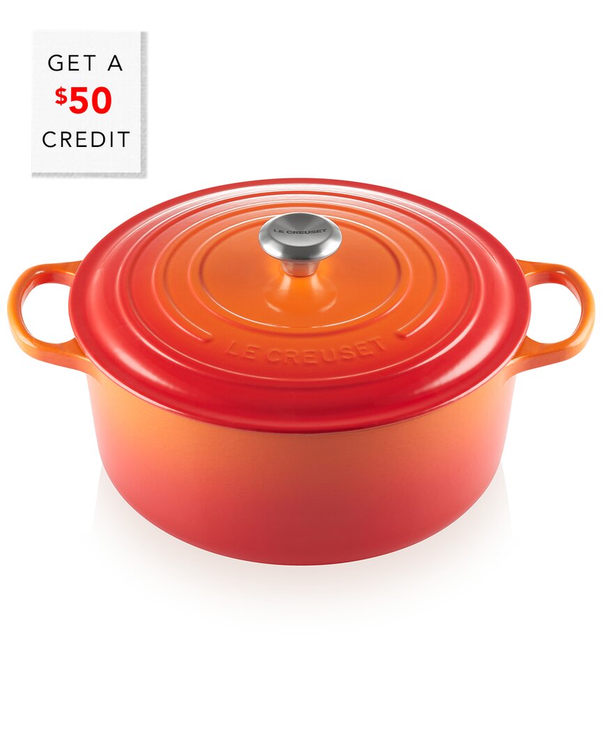 Le Creuset 9qt Signature Round Dutch Oven With $50 Credit In Nocolor