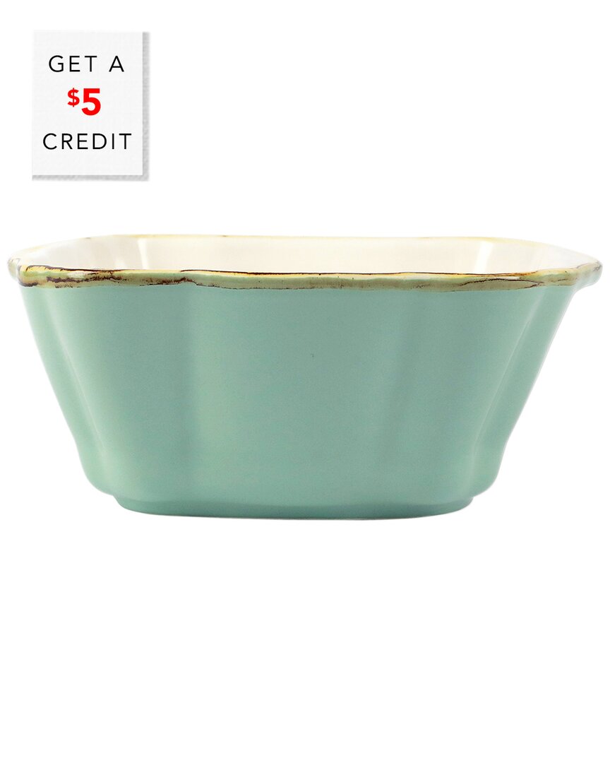 Vietri Italian Bakers Small Square Baker With $4 Credit In Blue