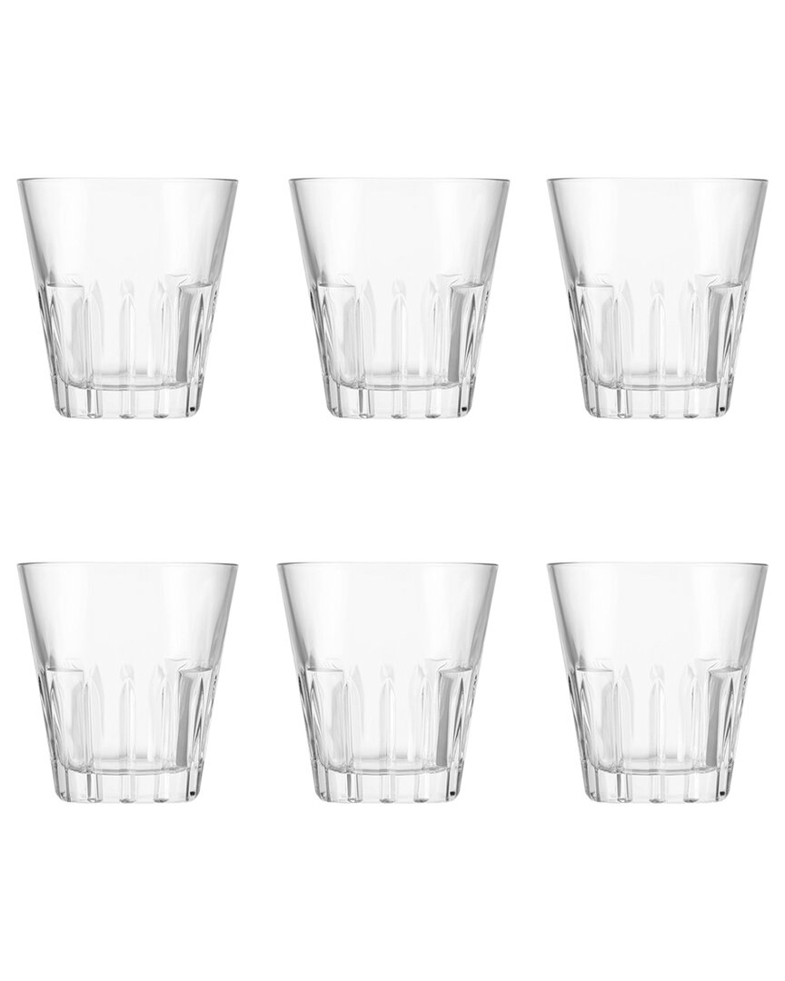 10 Strawberry Street Set Of 6 Stepback Glassware: Double Old Fashioned