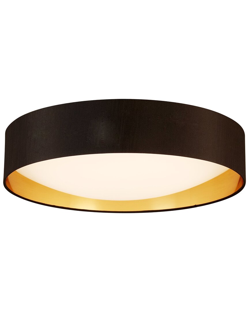 EGLO EGLO ORME INTEGRATED LED 20 CEILING LIGHT WITH BLACK & GOLD FABRIC SHADE WITH WHITE ACRYLIC DIFFUSER