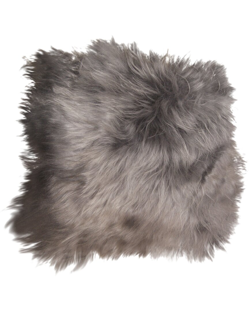 Natural Group Icelandic Sheepskin Square Chair Pad In Grey