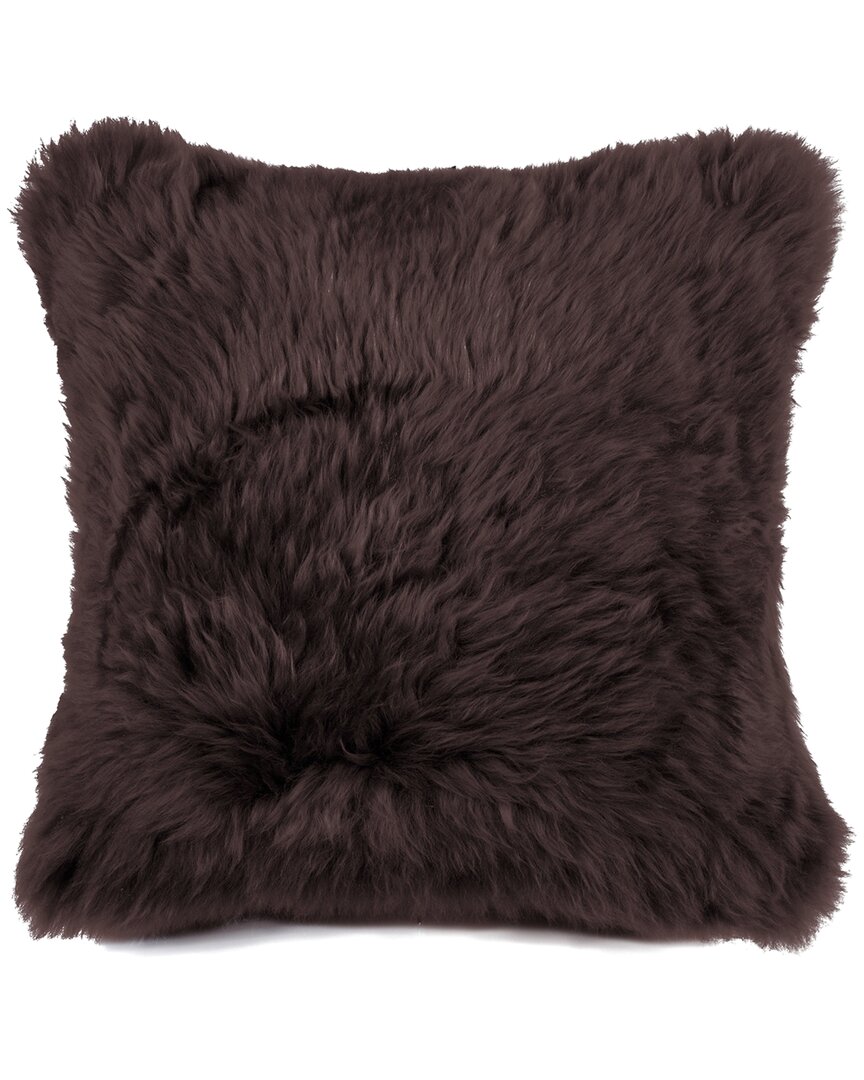 Natural Group New Zealand Sheepskin Pillow In Brown