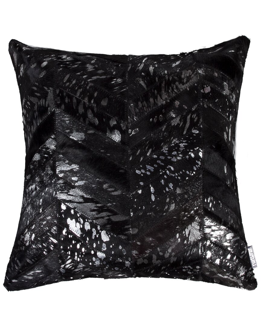 Natural Group Torino Chevron Pillow In Black