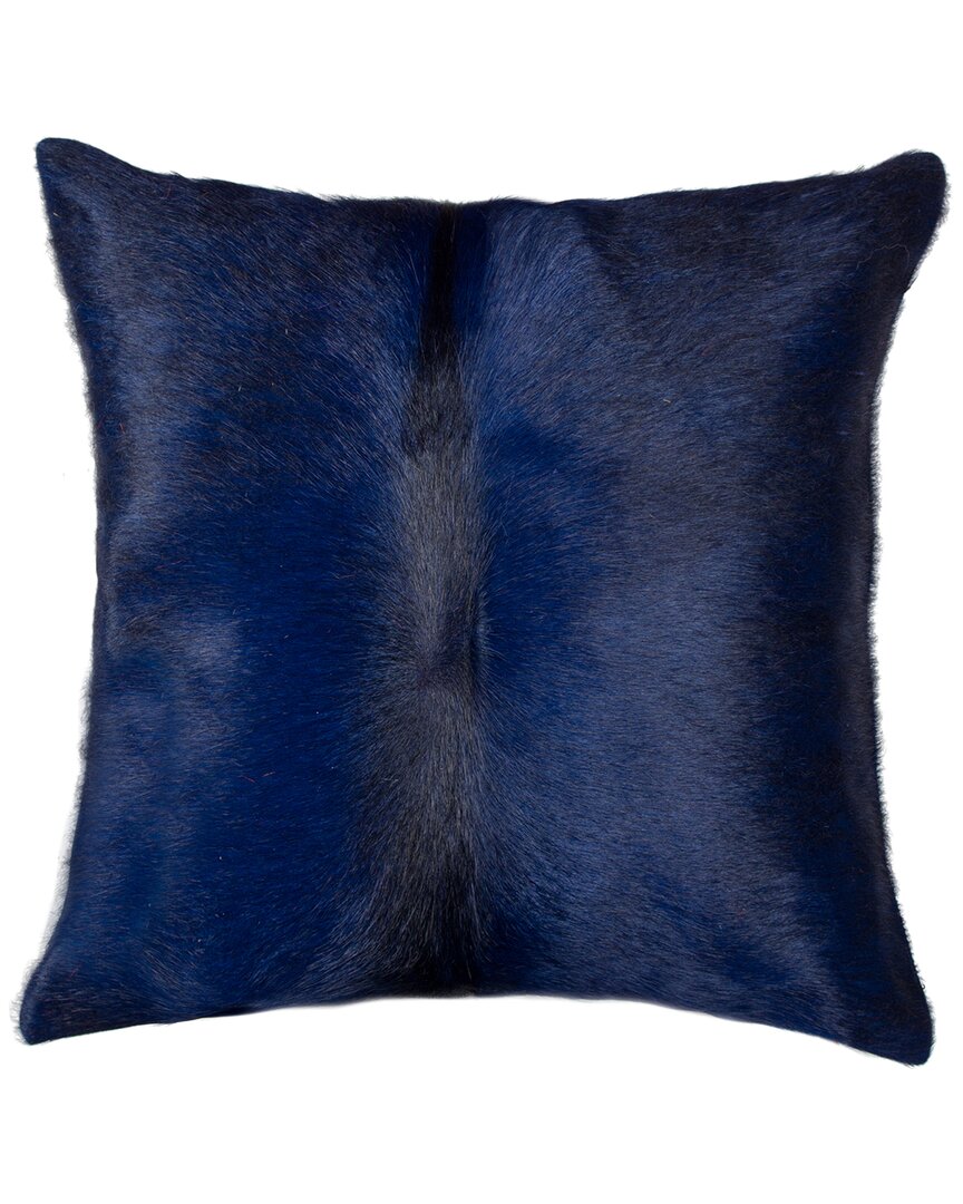 Natural Group Torino Cowhide Pillow In Blue