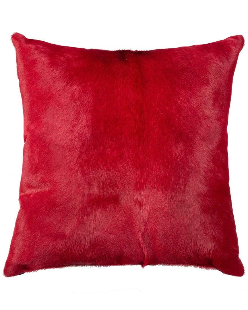 Natural Group Torino Cowhide Pillow In Red