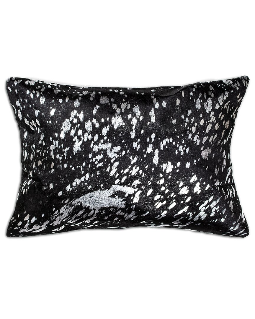 Natural Group Torino Scotland Cowhide Pillow In Black