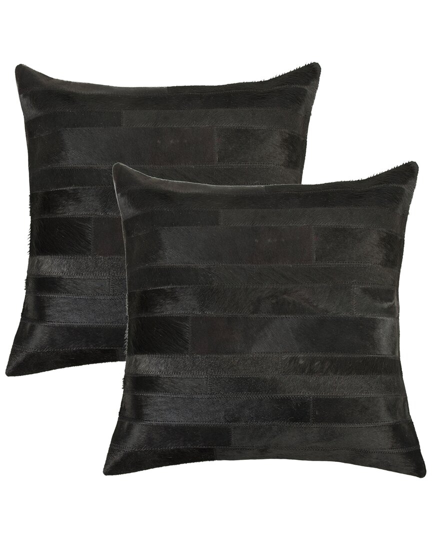 Natural Group Pack Of 2 Torino Madrid Pillow In Black