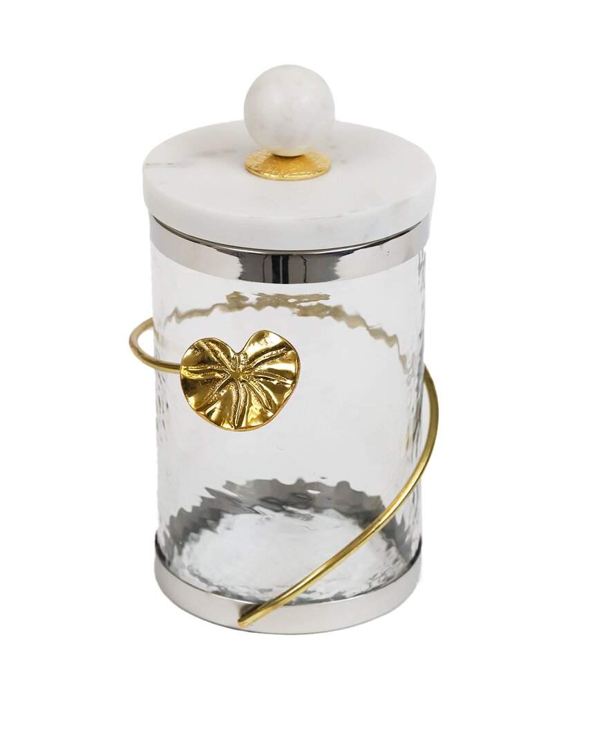 Alice Pazkus 4.5in Diameter Gold Canister