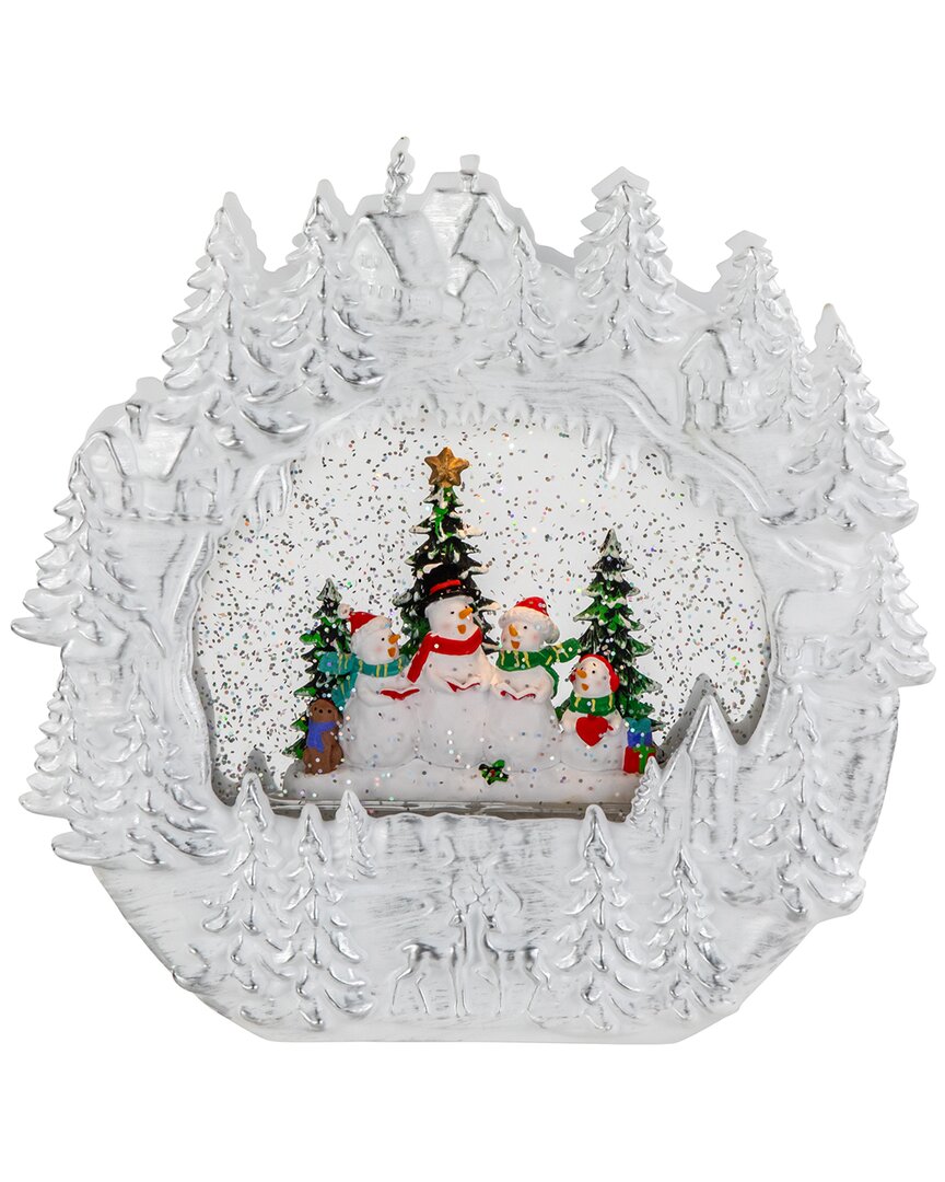 Shop Northlight Led Lighted Caroling Snowmen Christmas Snow Globe In White