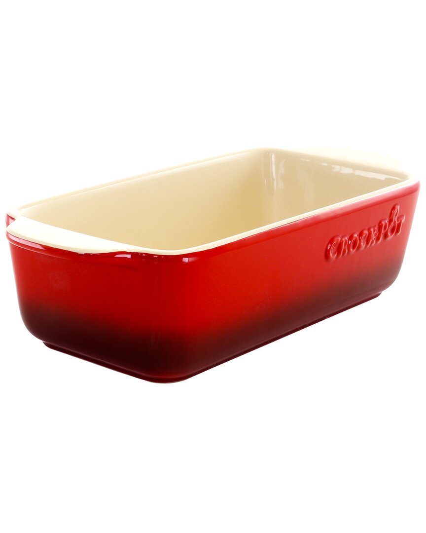 Crock-pot Crockpot Artisan 1.25qt Rectangle Stoneware Bake Pan In Red
