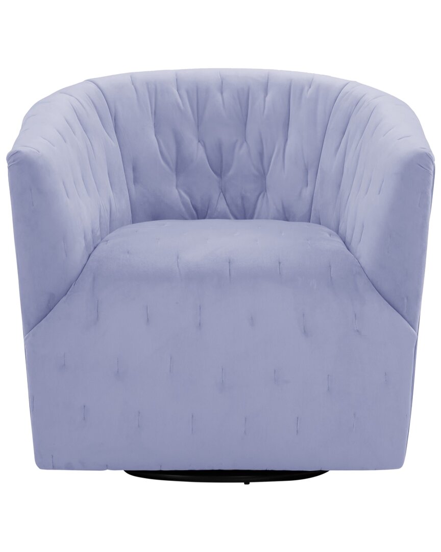 Shop Rustic Manor Kaitlin Swivel Accent Chair In Purple