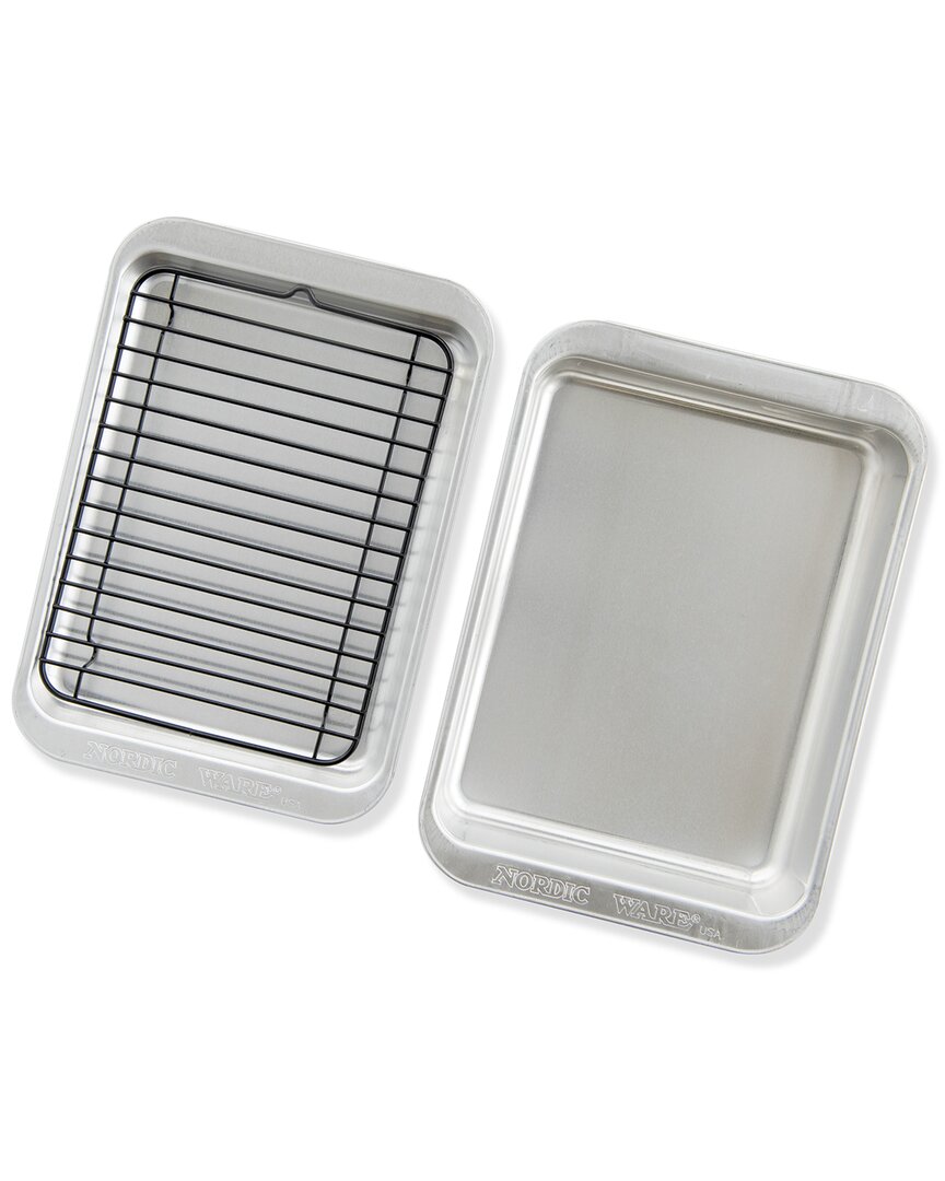 Nordic Ware Naturals Compact Ovenware 3pc Set In Silver